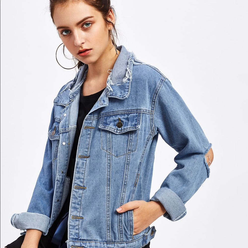 Distressed Denim Jacket